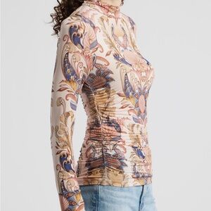 FARM Rio Elegant Paisley Long Sleeve Top